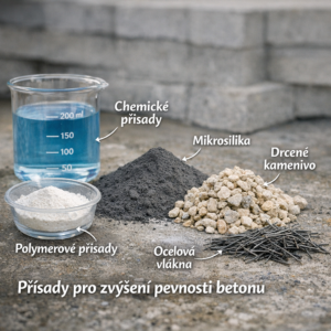 Přísady pro zvýšení pevnosti betonu