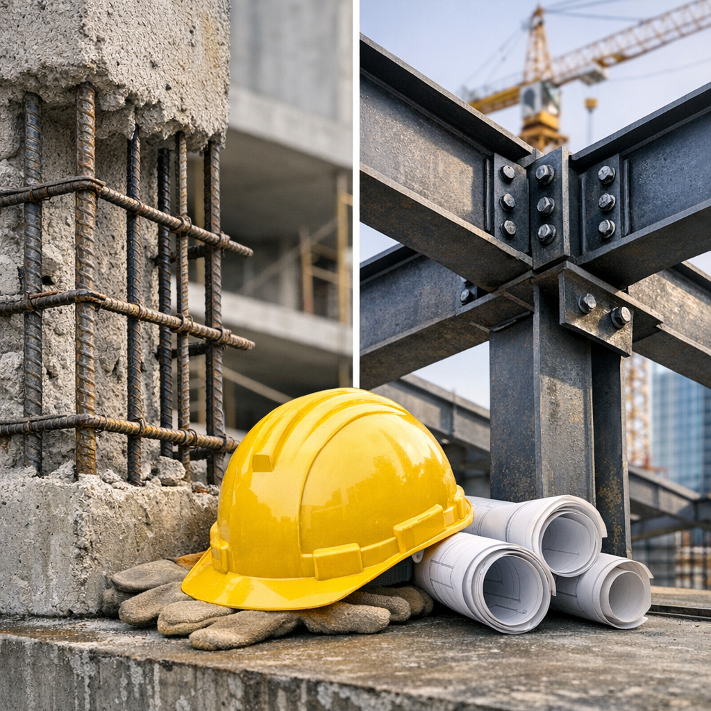 Srovnání železobetonu a oceli ve stavebnictví