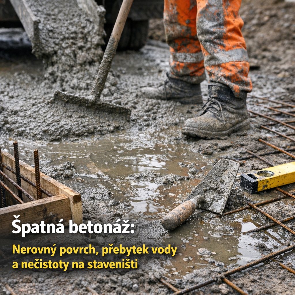 Běžné chyby při betonáži