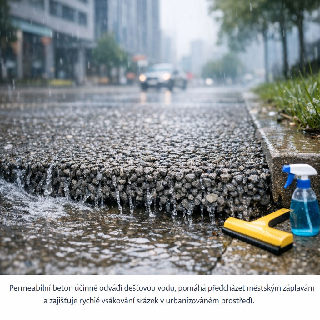 Drenážní beton: řešení proti městským záplavám